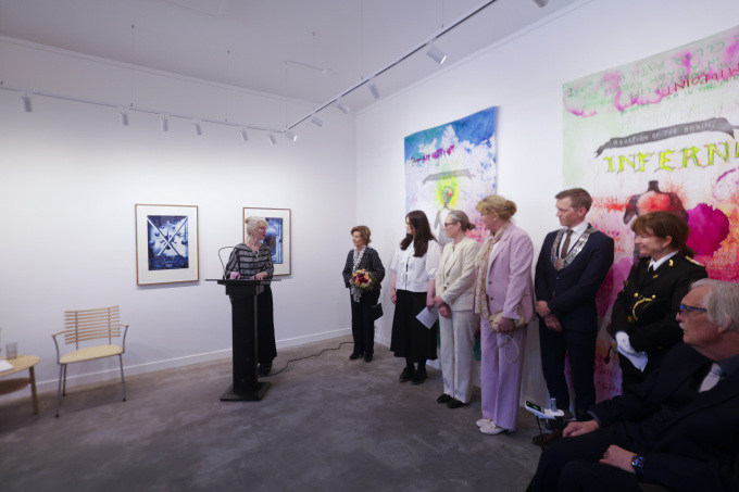 Utstillingsåpning ved Galleri Myren. Foto: Tor Erik Schrøder / NTB