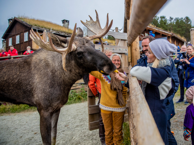 Kronprinsparet helsar på 