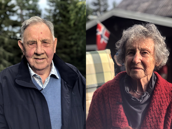 Kronprinsen møtte tidsvitna Bjørn Lybæk og Gerd Golombek. Foto: Guri Ofstad Varpe, Det kongelege hoffet