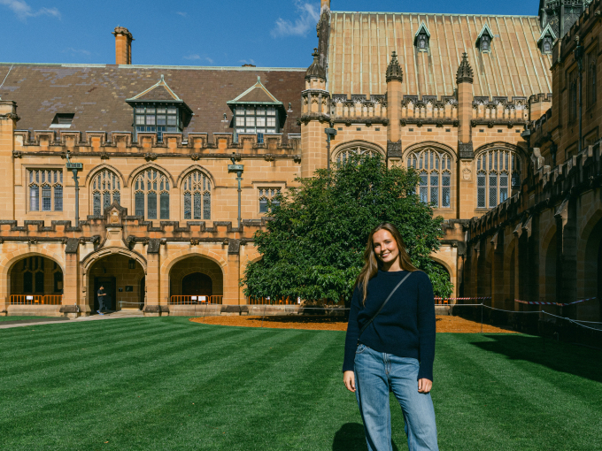 På universitetsområdet ved Universitetet i Sydney. Foto: Raquel Pires Photography / Det kongelige hoff