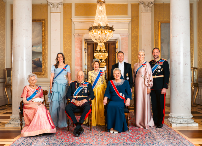 Kongeparet holdt gallamiddag på Slottet til ære for det islandske presidentparet. Foto: Ola Vatn, Det kongelige hoff