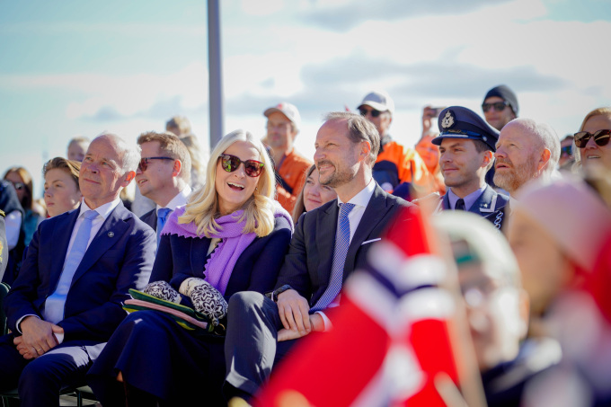 Kronprinsparet under besøket til Hemsedal kommune. Foto: Ole Berg-Rusten / NTB