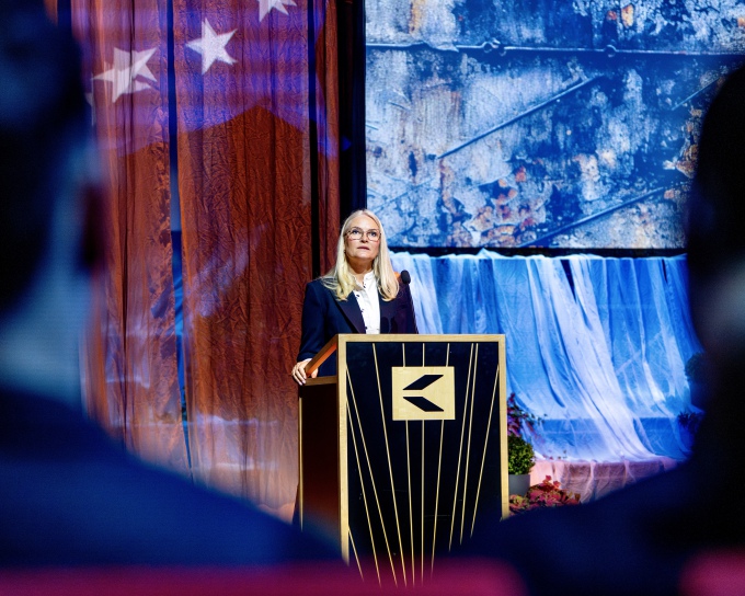 Kronprinsessen talte under åpningen av konferansen. Foto: Ola Vatn, Det kongelige hoff