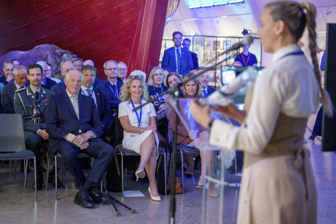 Markeringen fant sted i Gjøabygget der Frammuseet åpner en ny utstilling i anledning jubileumsåret. Foto: Javad Parsa / NTB